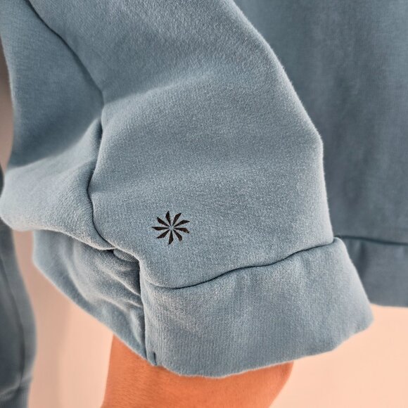 Athleta Girl Blue  Retroplush Twist Front Sweatshirt Sz XXL -16 Comfy Loungewear - Picture 7 of 9